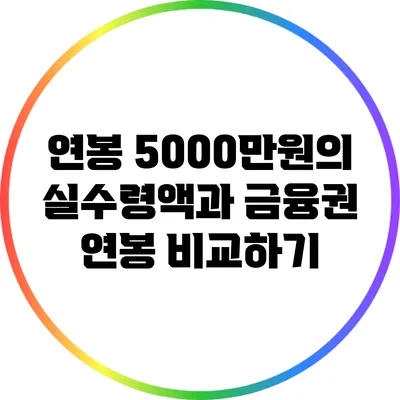 연봉 5000만원의 실수령액과 금융권 연봉 비교하기