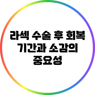 라섹 수술 후 회복 기간과 소감의 중요성