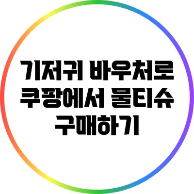 기저귀 바우처로 쿠팡에서 물티슈 구매하기