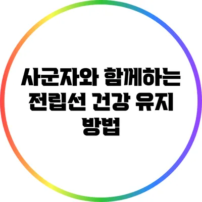 사군자와 함께하는 전립선 건강 유지 방법