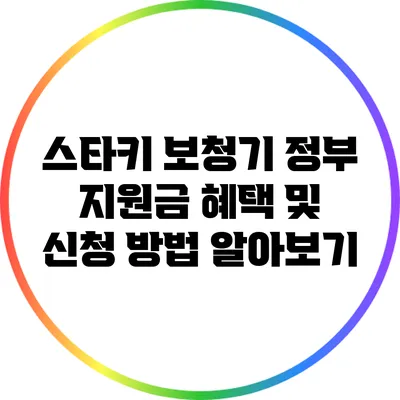 스타키 보청기 정부 지원금 혜택 및 신청 방법 알아보기
