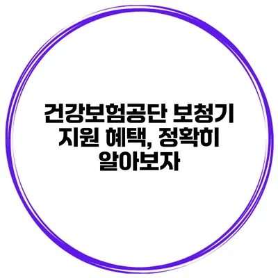 건강보험공단 보청기 지원 혜택, 정확히 알아보자