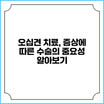 오십견 치료, 증상에 따른 수술의 중요성 알아보기