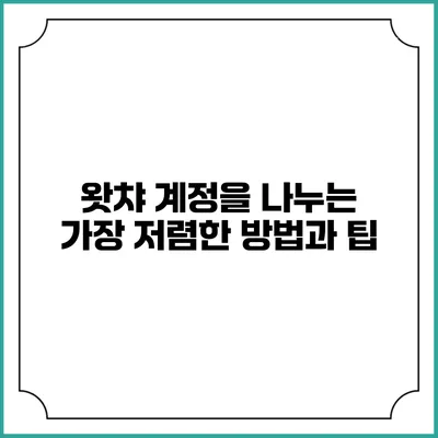 왓챠 계정을 나누는 가장 저렴한 방법과 팁