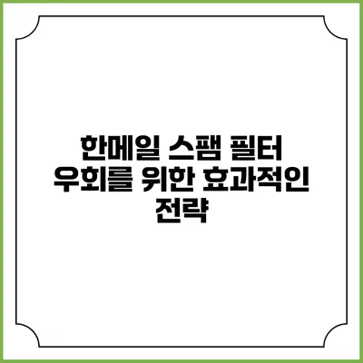 한메일 스팸 필터 우회를 위한 효과적인 전략