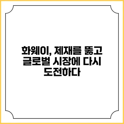 화웨이, 제재를 뚫고 글로벌 시장에 다시 도전하다